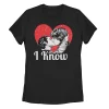 Juniors' Star Wars Han And Leia I Love You Tee
