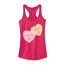 Juniors' Star Wars I Love You I Know Heart Candies Tank