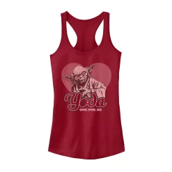 Juniors' Star Wars "Yoda One For Me" Valentine's Day Tank