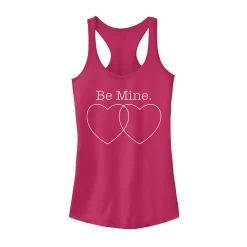 Juniors' Valentine's Day Be Mine Two Hearts Tank Top