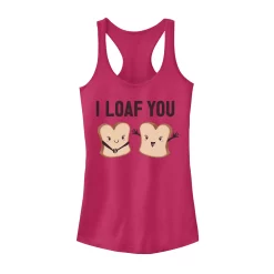 Juniors' I Loaf You Happy Pieces Of Toast Tank Top