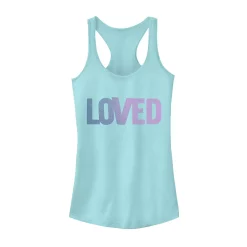 Juniors' Loved Gradient Text Tank Top
