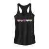 Juniors' Multi-Colored Striped Hearts Tank Top