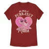 Juniors' The Pink Panther Valentine's Day "We Make A Purr-fect Match" Tee