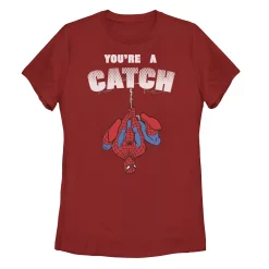 Juniors' Marvel Catch Love Valentine's Day Tee