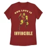 Juniors' Marvel Invincible Love Valentines Day Tee