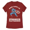 Juniors' Marvel Strong Love Valentine's Day Tee