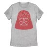 Juniors' Star Wars Valentine's Day Darth Vader Heart Fill Tee