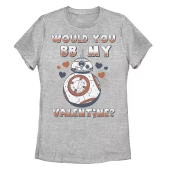 Juniors' Star Wars Valentine's Day Would You BB Mine Tee