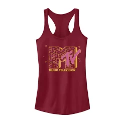 Juniors' MTV Music Television Doodle Hearts Logo Tank Top