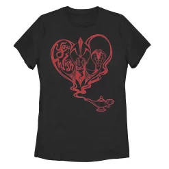 Juniors' Disney Villains Valentine's Jafar You Wish Heart Tee