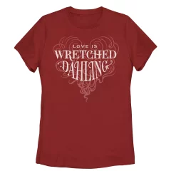 Juniors' Disney Villains Valentine's "Love Is Wretched Dahling" Tee