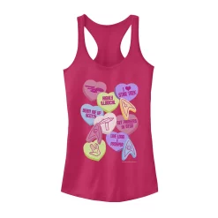 Juniors' Star Trek Candy Hearts Valentine's Day Tank Top