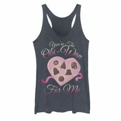 Juniors' Star Wars Valentines Obi-Wan For Me Heart Box Tank Top