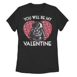 Juniors' Star Wars You Will Be My Valentine Darth Vader Tee
