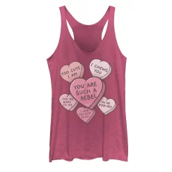 Juniors' Star Wars Valentines Candy Heart Quotes Tank Top