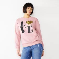 Women's Celebrate Togehter™ Fleece Love Graphic Sweatshirt -Kohl's shop 5234789 Love