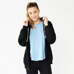 Juniors' SO® Oversized Zip-Up Hoodie 19 Juniors' SO® Oversized Zip-Up Hoodie -Kohl's shop 5236393 Black Luxe