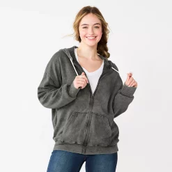 Juniors' SO® Oversized Zip-Up Hoodie 21 Juniors' SO® Oversized Zip-Up Hoodie -Kohl's shop 5236393 Black Wash