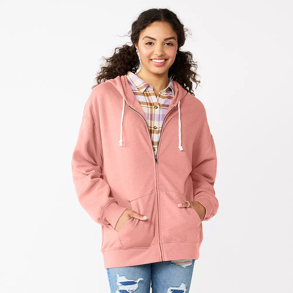 Juniors' SO® Oversized Zip-Up Hoodie 7 Juniors' SO® Oversized Zip-Up Hoodie - Image 7