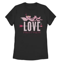 Juniors' The Pink Panther Love Panther Portrait Tee