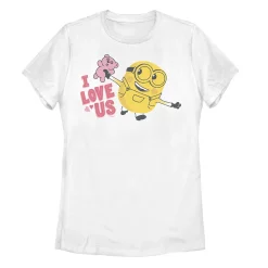 Juniors' Minions I Love Us Portrait Tee