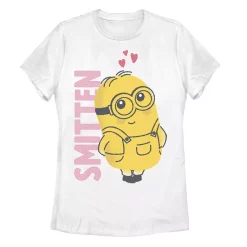 Juniors' Minions Smitten Portrait Pose Tee