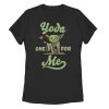 Juniors' Star Wars Yoda One For Me Cartoon Tee