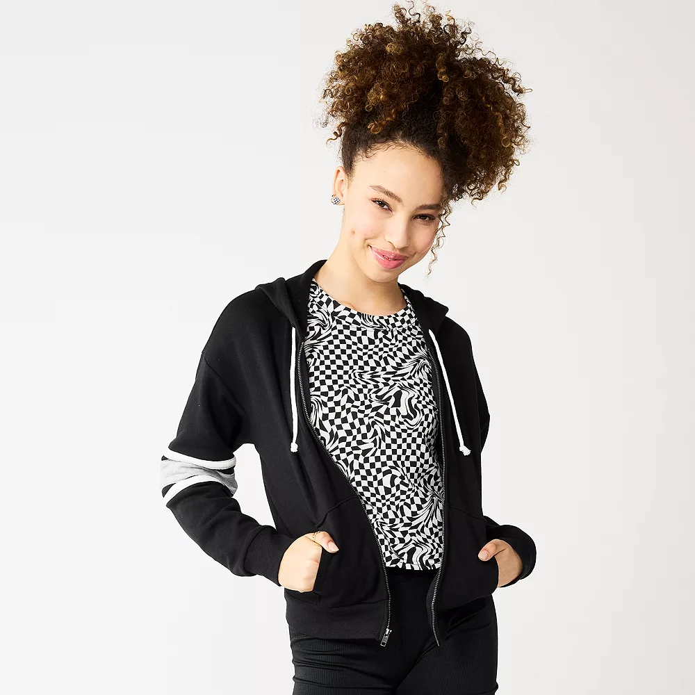 Juniors' SO® Favorite Long Sleeve Zip-Up Hoodie 7 Juniors' SO® Favorite Long Sleeve Zip-Up Hoodie - Image 7