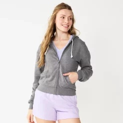 Juniors' SO® Favorite Long Sleeve Zip-Up Hoodie 18 Juniors' SO® Favorite Long Sleeve Zip-Up Hoodie -Kohl's shop 5585853 Black Texture