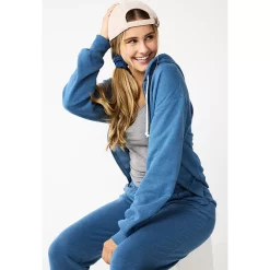 Juniors' SO® Favorite Long Sleeve Zip-Up Hoodie 19 Juniors' SO® Favorite Long Sleeve Zip-Up Hoodie -Kohl's shop 5585853 Union Blue