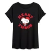 Juniors' Peanuts Heart Throb Flowy Tee