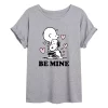 Juniors' Peanuts Be Mine Hug Flowy Tee