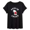 Juniors' Peanuts Feelin Loved Flowy Tee