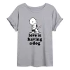 Juniors' Peanuts Love Dog Flowy Tee