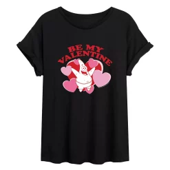 Juniors' SpongeBob SquarePants Patrick "Be My Valentine" Flowy Tee