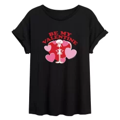 Juniors' SpongeBob SquarePants Squidward "Be My Valentine" Flowy Tee