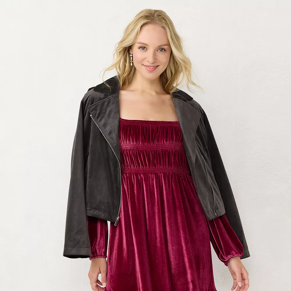 Women's LC Lauren Conrad Suede Moto Jacket 3 Women's LC Lauren Conrad Suede Moto Jacket - Image 3