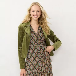 Women's LC Lauren Conrad Suede Moto Jacket 15 Women's LC Lauren Conrad Suede Moto Jacket -Kohl's shop 5676944 Deep Green