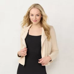 Women's LC Lauren Conrad Suede Moto Jacket 16 Women's LC Lauren Conrad Suede Moto Jacket -Kohl's shop 5676944 Peach Dust