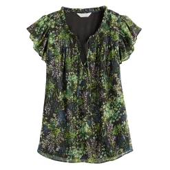 Women's LC Lauren Conrad Ruffle V-Neck Top -Kohl's shop 5808300 ALT5