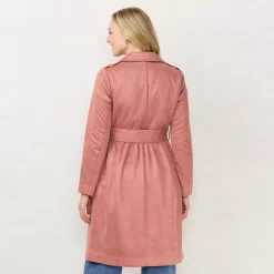 Women's LC Lauren Conrad Faux-Suede Trench Coat 5 Women's LC Lauren Conrad Faux-Suede Trench Coat -Kohl's shop 5830475 ALT