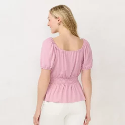 Women's LC Lauren Conrad Scoopneck Smocked Top -Kohl's shop 5840401 ALT