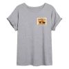 Juniors' USPS Cherub Love Stamp Badge Oversized Tee