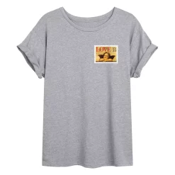 Juniors' USPS Cherub Love Stamp Badge Oversized Tee