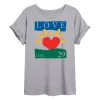 Juniors' USPS Love Stamp Oversized Tee