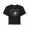 Juniors' Dandelion Heart Cropped Tee