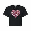 Juniors' Heart Fill Valentine's Day Cropped Tee