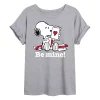 Juniors' Peanuts Snoopy "Be Mine!" Valentine's Day Oversized Tee