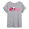 Juniors' Peanuts Snoopy "Be Mine!" Valentine's Day Oversized Tee